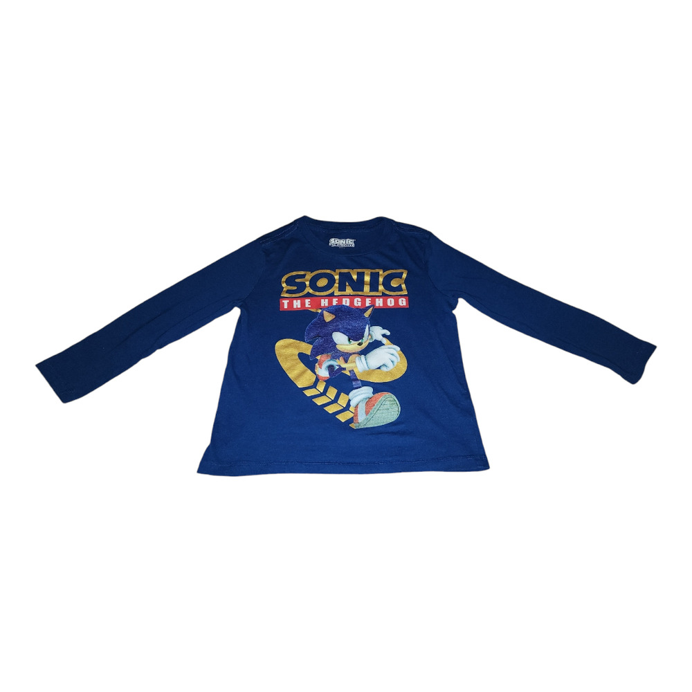 Sonic the Hedgehog Long Sleeve Shirt Boys Small